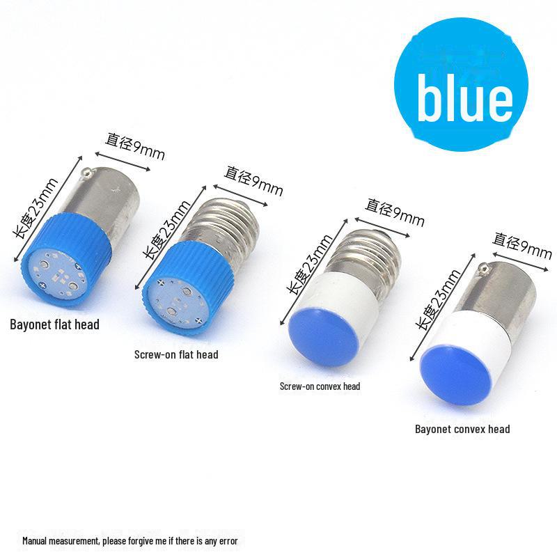9 мм B9 Байонетный цоколь E10 для светодиодной лампы с кнопочным выключателем, фитиль ZB2XB2LAY37 12 В