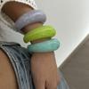 Solid Color Cuff Wide Bracelet Transparent Retro  Hand Ring Unique Acrylic Open Bangle  Gift