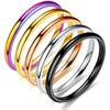Smooth Stainless Steel Couple Rings Simple Glossy Finger Ring Wedding Band Men Women Party Fashion Rings Jewelry Gift