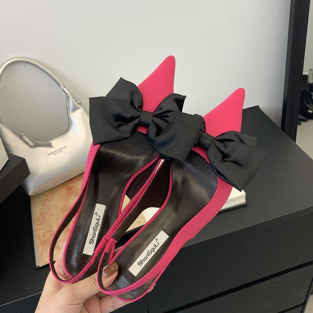 Летние французские задние пустые одинарные туфли женские туфли модные универсальные сандалии с сумкой