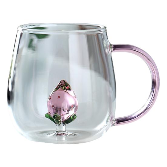 Handmade Glass Cup Animal Plant Shape Transparent Water Cup Cute Coffee Milk Drink Cup