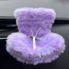 Decorative ABS Car Seat Holder Furry Seat For 10-17cm Dolls Safe Travel Display Ornament Display Stand