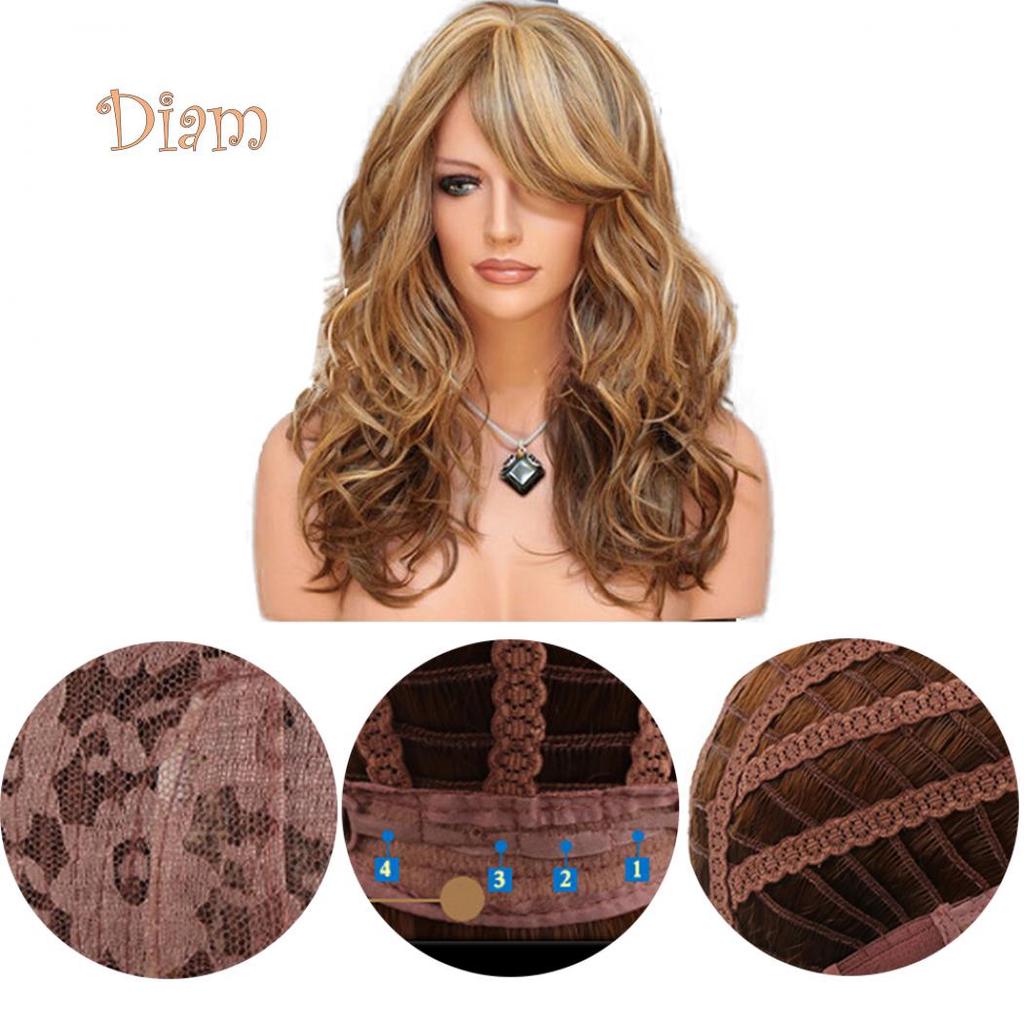 Tenfyer модный женский вьющийся длинный парик с косой челкой, парик для косплея, вечерние шиньон