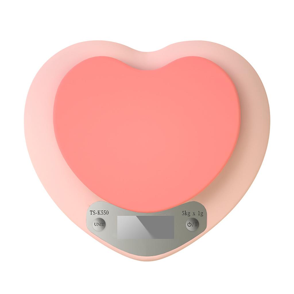 Digital Food Scale HD LCD Display 3 Units Accurate Heart Shaped Small Kitchen Electronic Scale for
