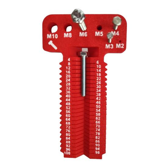 Screw Measuring Tool Heavy Duty Ergonomic High Precision M2-M10 4-100mm Length Screw Nut Bolt Measurement Gauge Tools