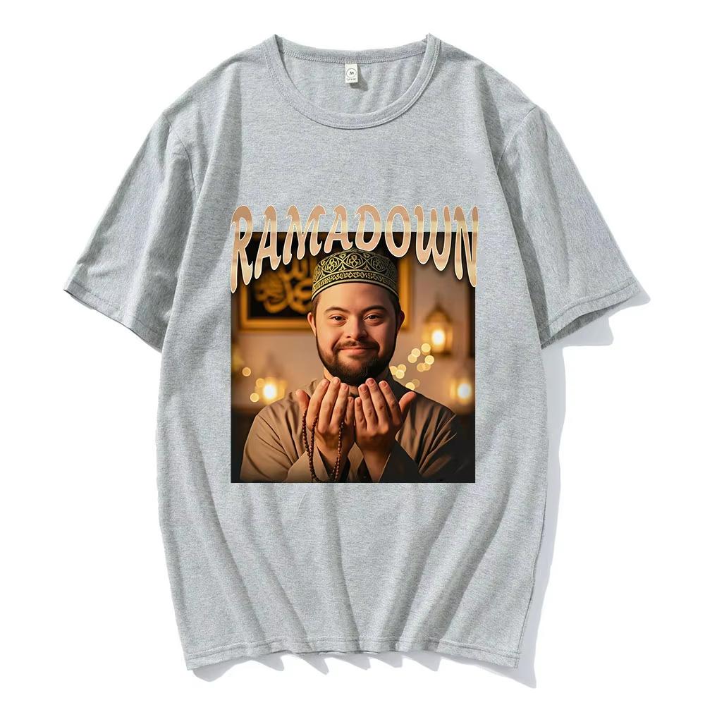 RAMADOWN MEME Смешные Графические Футболки Мужская Одежда Мода Юмор Футболки с Коротким Рукавом Харадзюку Хлопок Повседневная Оверсайз Футболка