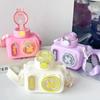 Leak-Proof Straw Water Cup Sealed Design Water Bottle Creative Cartoon Camera Cup  Picnic