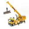 1/18 Scale Diecast Alloy Crane Truck Model, Simulation Excavator Car Mixer Toys Children's Engineering Car Gift Toys for Boys