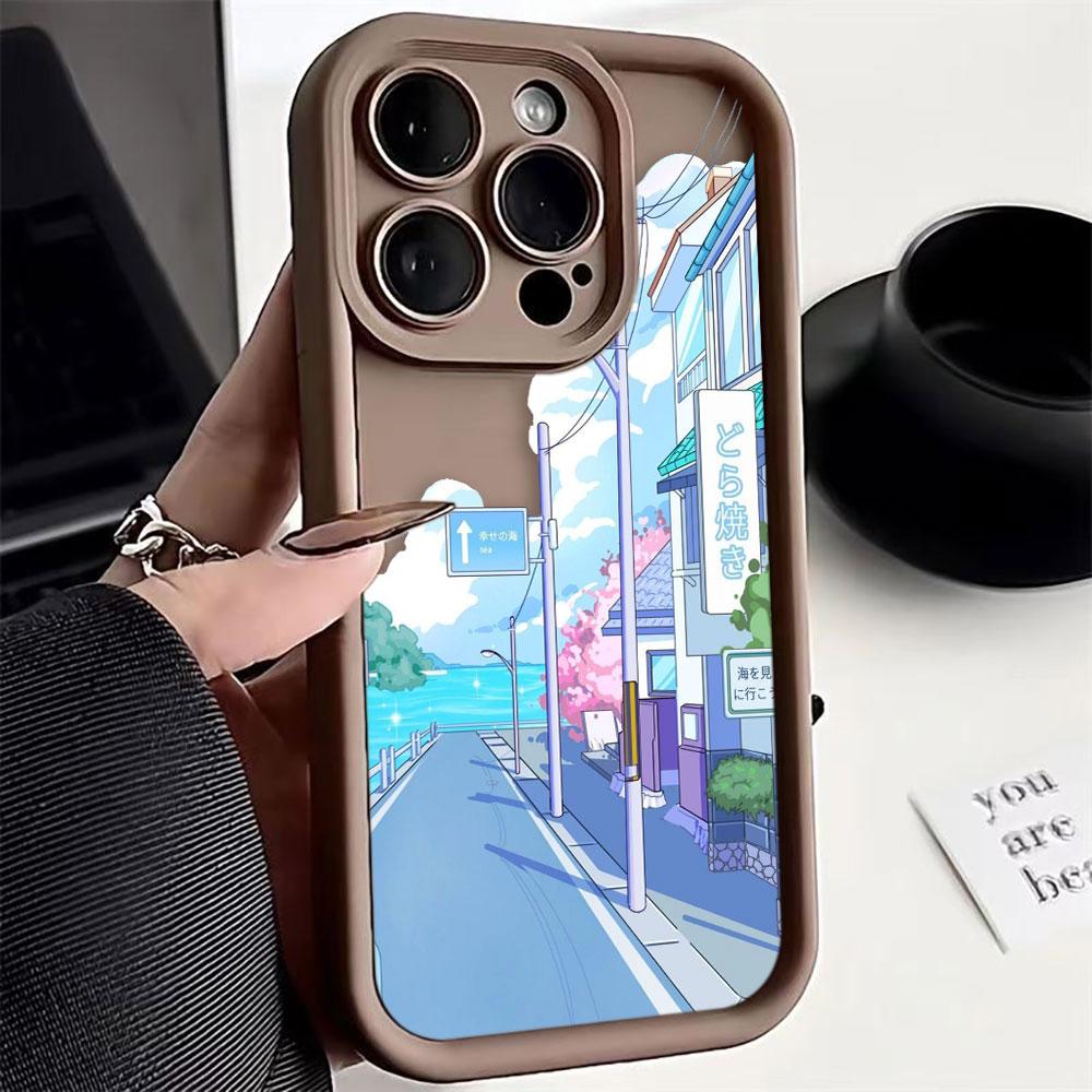 Sunset Scenery Phone Case For iphone Apple 17 AIR 16 16E 11 12 13 14 15 XR Plus Pro Max Silicone Case Funda DIY Shell Cover