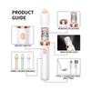 (White) Pluxy Epil Pro 3.0 Cordless Facial Epilator & Eyebrow Razor - 2-in-1 Hair Remover for Face, Hands, Legs, Underarms, Bikini Line
