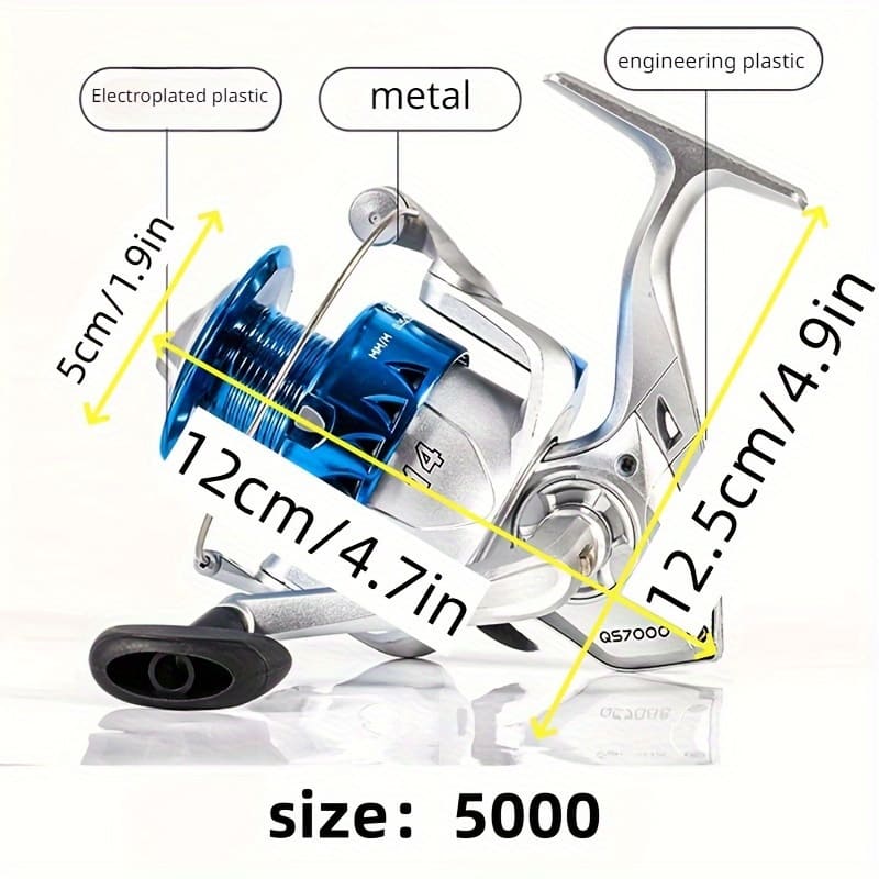 Спиннинговая катушка с высоким передаточным числом и плавной системой подшипников, подходит для морской и пресноводной ловли, байткастинговые катушки с высоким усилием разгрузки
