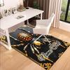1PC Custom Name Golden Spider Emblem Theme Floor Mat Ideal for Living Room, Game Rooms, Office, Bedroom,Floor Mat Playful Design