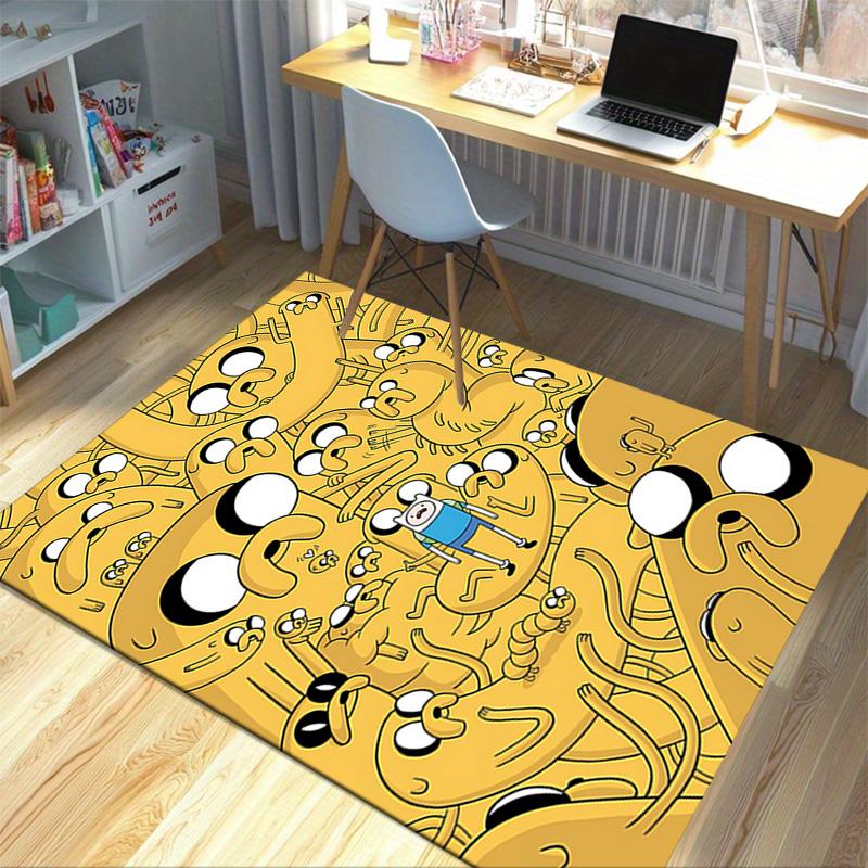 Adventure Time Jake'S World Carpet For Playroom Bedroom Living Room Sofa Home Decorkids Game Area Rug Nonslip Floor Mat