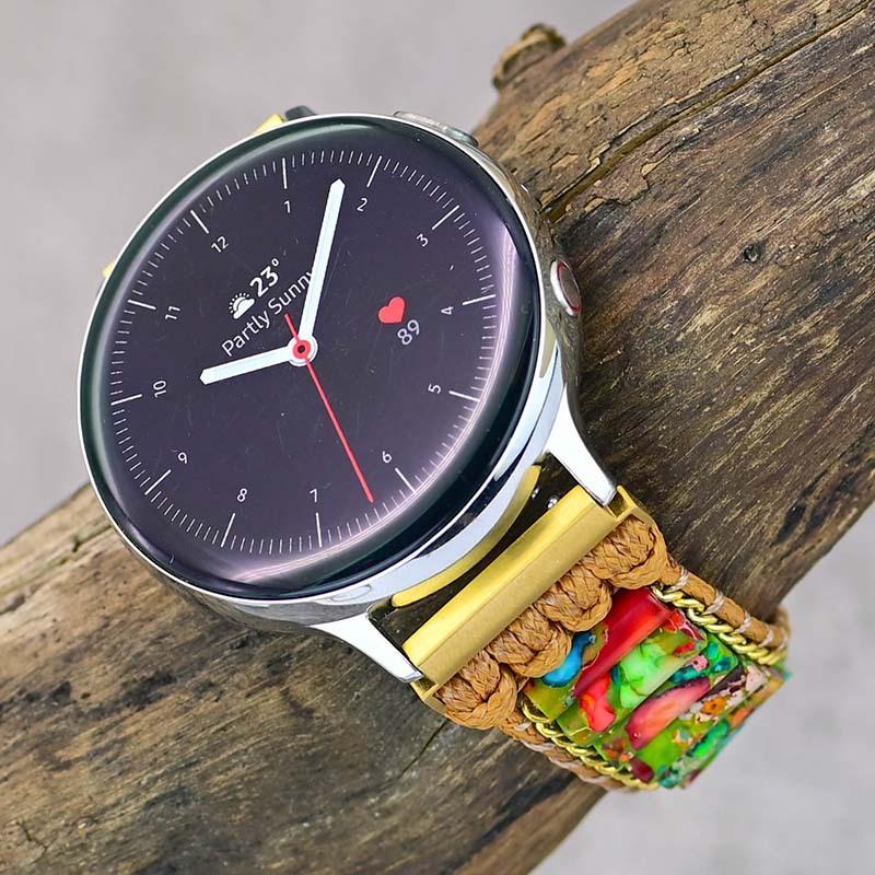 22 мм 20 мм плетеный нейлоновый ремешок для Samsung Galaxy Watch 7 6 5 4 Huawei Watch GT5-4-3-2 Pro Бохо-браслет Amazfit GTR/GTS Ремешок