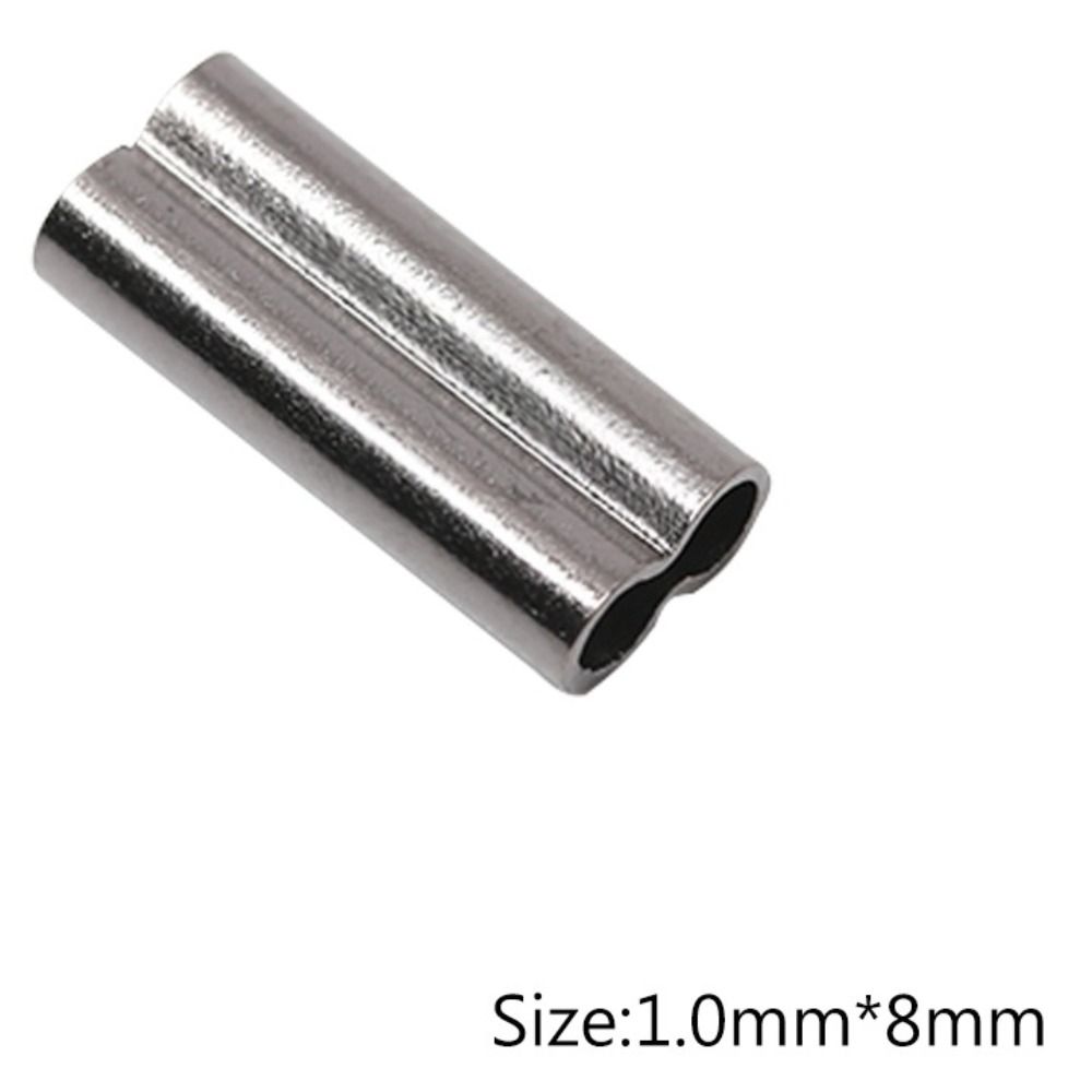 Tube Connector Double Barrel Tube Fishing Fix Tube Wire Crimps Sleeves Fishing Copper Sleeves