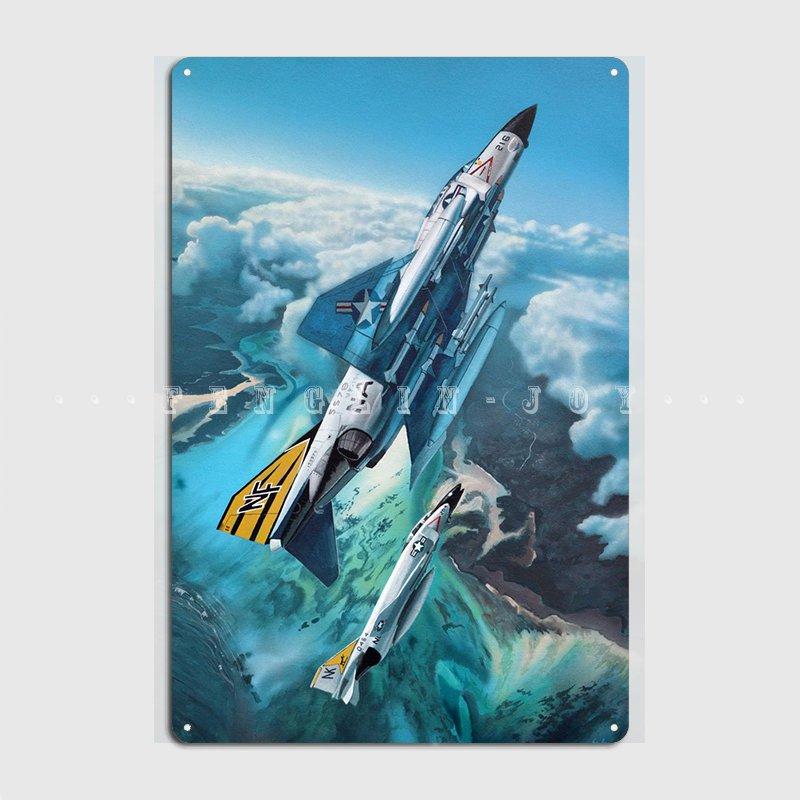 F4 Phantom Металлическая табличка Настенная роспись Дизайн кухни Настенный декор Жестяная табличка Постер