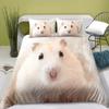 Cute Hamster Bedding Set Single Twin Full Queen King Size Pet Hamster Bed Set Aldult Kid Bedroom Duvetcover Sets 3D Anime 037
