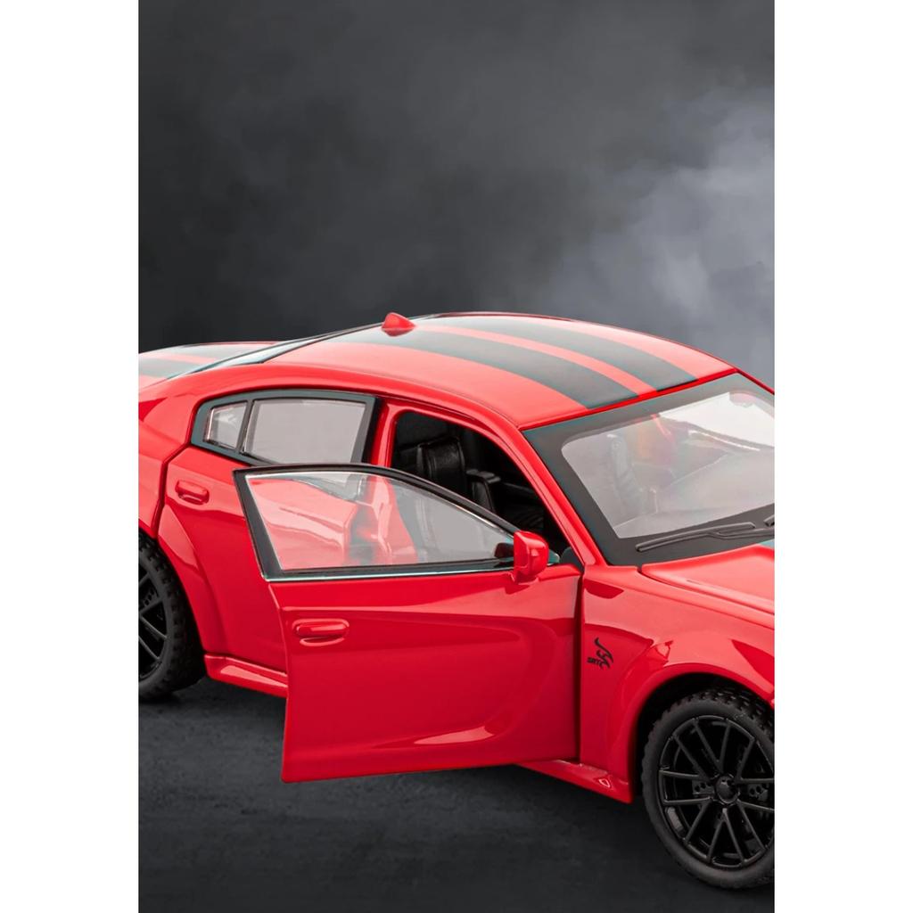 1/32 Dodge Charger SRT Суперспортивный автомобиль Сплав Литье под давлением Модель автомобиля Домашняя Симуляция Настольный Дисплей Взрослый Подарок на День Святого Валентина Мальчики