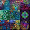 5D DIY Peacock Feather Diamond Painting Cross Ctitch Kits Full Round Diamond Art Mosaic Embroidery Painting New Year Gift