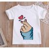 Милая футболка с принтом GirlsThan Heart унисекс Harajuku футболка детская одежда с рисунком топ на возраст от 1 до 13 лет детская одежда на день рождения