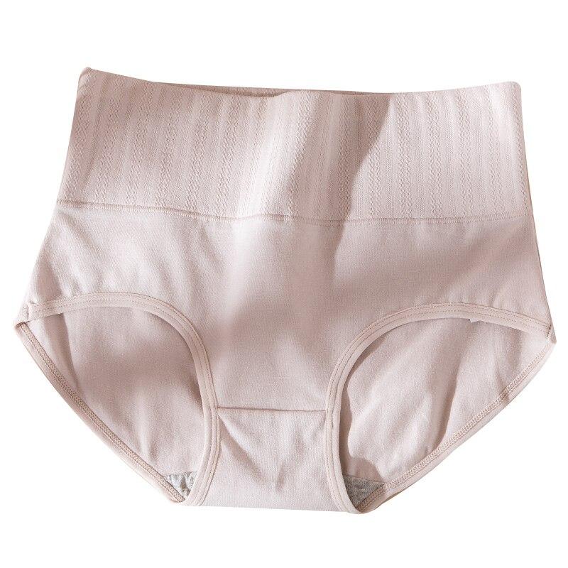 Высокая талия, 4 шт., дышащие женские трусики, хлопковое нижнее белье, трусы, большие размеры M-5XL