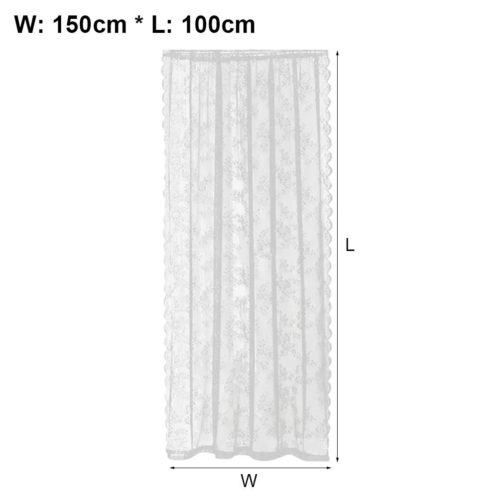 1Pcs Rod Pocket Lace Curtain 150x200cm Window Drape Shades New Sheer Curtain Living Room Decoration