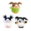 Funny Bird Plush Toy Cute Fat Parrot Sparrow with Glasses & Hair Mini Palm-sized Stuffed