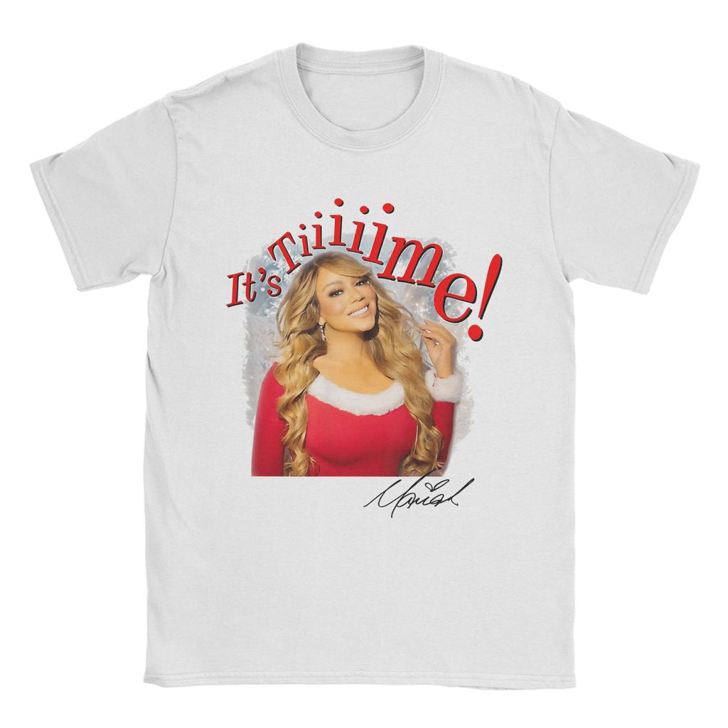 New Arrival Mariahed Careys Merry Christmas  T Shirt for Men Women  Cotton Tee Shirt Short Sleeve Clothing