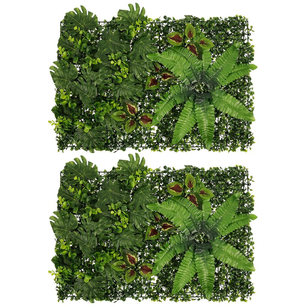 1/2 Pcs Artificial Plants Wall Panel Plastic Weather Resistant Faux Hedge Panels for Outdoor Home Garden Balcony Lawn Decoration