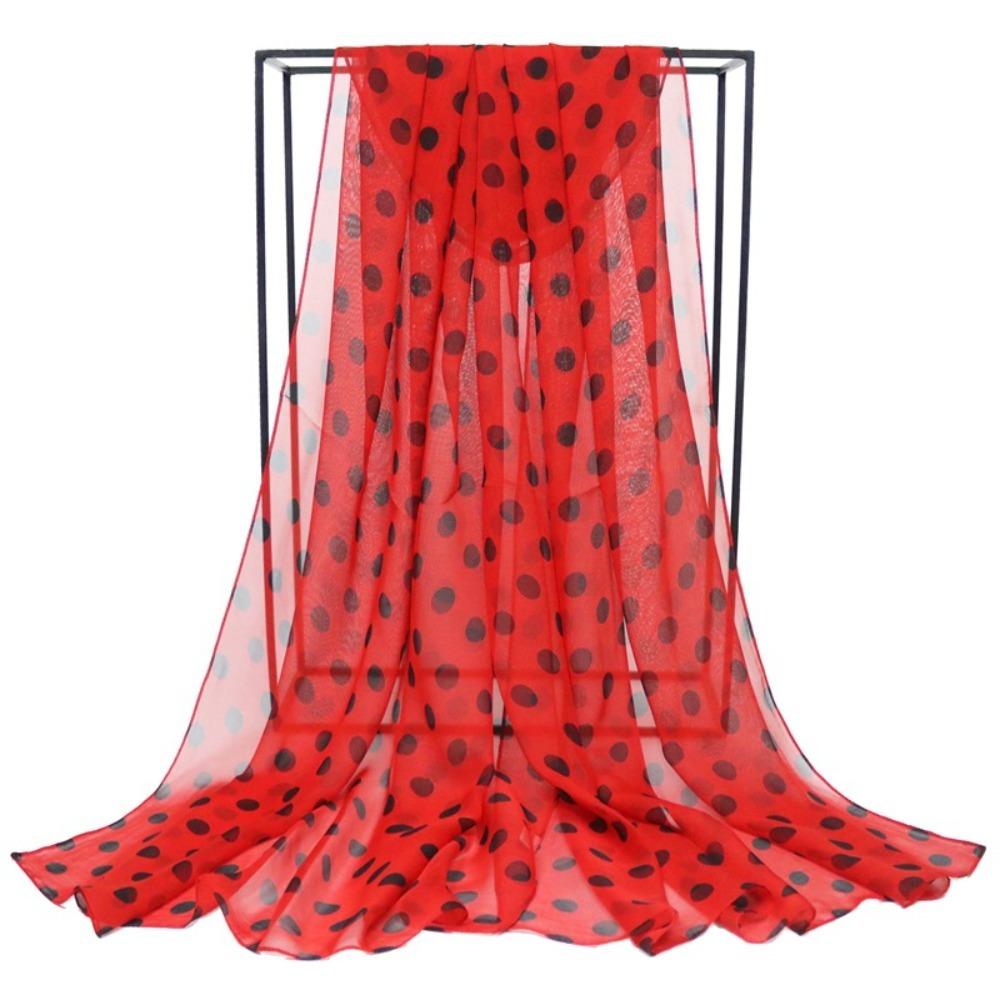Wraps Chiffon Scarf Neckerchief Hijab Scarf Silk Scarf Polka Dot Scarf Ladies Women's Scarves Shawl