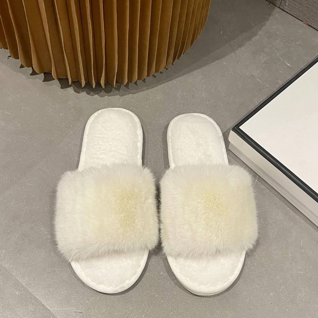 Модные зимние женские зимние домашние пушистые тапочки нескользящие повседневные домашние туфли на плоской подошве женские шлепанцы теплая обувь однотонные