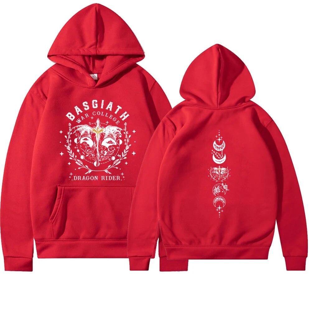 Толстовка унисексFourth Wing Hoodie Basgiath War College Свитер с капюшоном Dragon Rider Толстовка серии Empyrean Унисекс Повседневные толстовки