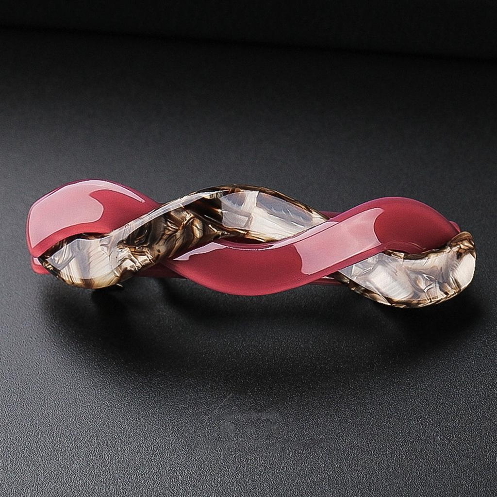 Women's Twisted Hairpin Women's Spring Hairpin Automatic Hairpin Suitable For Medium Density Hair Fashion Acrylic Ponytail Hairpin