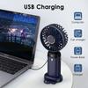 5000 мАч портативный мини-вентилятор беспроводной USB перезаряжаемый портативный цифровой дисплей держатель для телефона вентилятор 5 скоростей складной шейный подвесной вентилятор