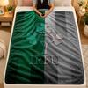 Flannel BlanketIreland Rugby Warm Soft Throw Blanket for Indoor Sofa Bed Living Room Use