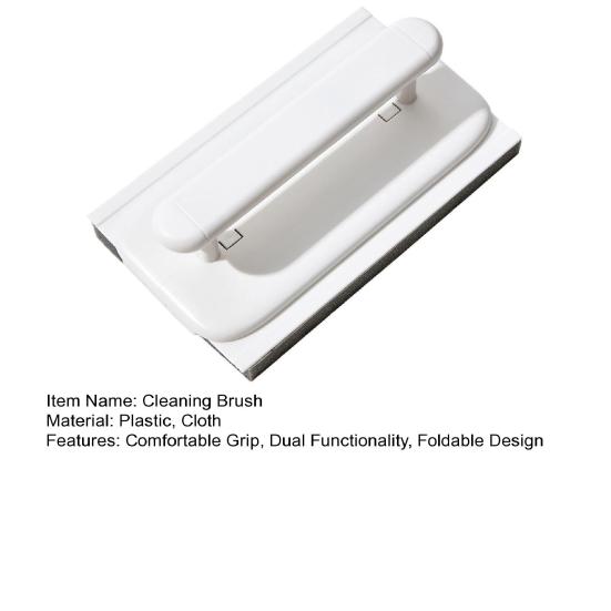 Cleaning Brush with Comfortable Grip Folding Design Removable Rag 3 In 1 Board Gap Brush Corner Scrubbing Brush
