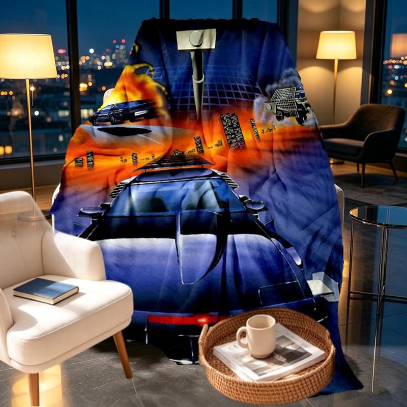 Knight Rider Print Blanket - Soft & Comfortable, for Bedroom, Travel, Sofa, Home Decoration - Birthday Christmas Gift for Friend