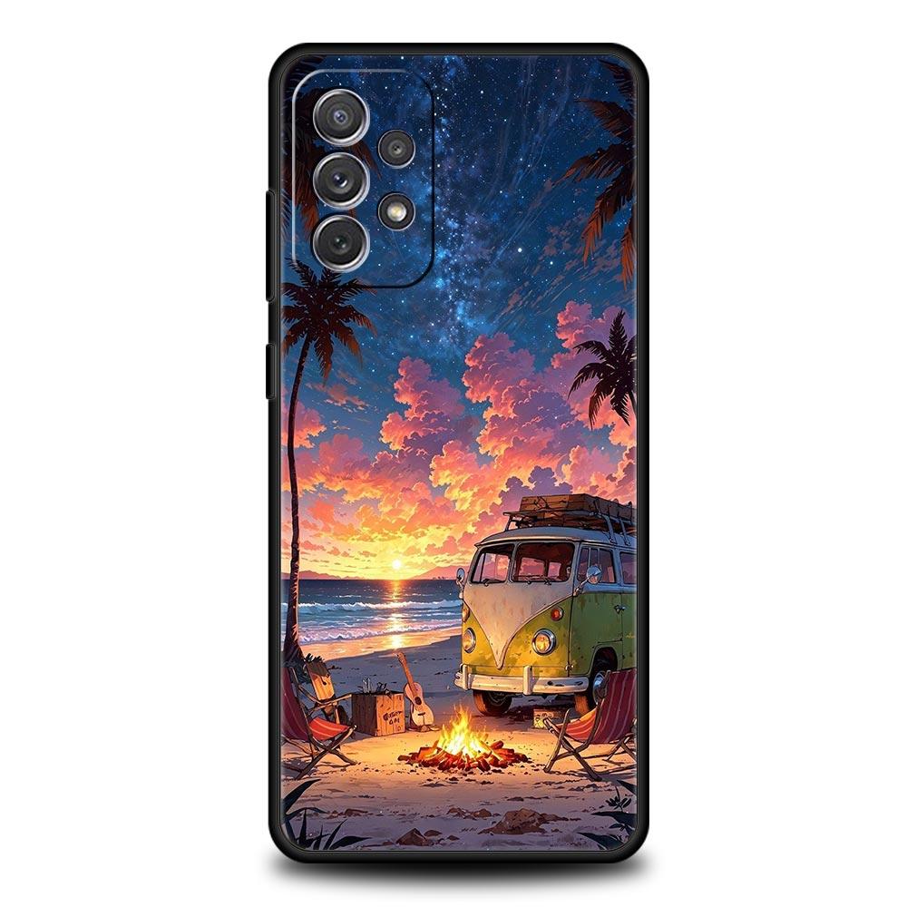 Чехол для телефона Samsung A17 A15 A13 A51 A71 A41 A31 A21S A07 A05 A35 A55 A23 A25 A33 A53 A73 5G Обложка Фургон Автомобиль На открытом воздухе