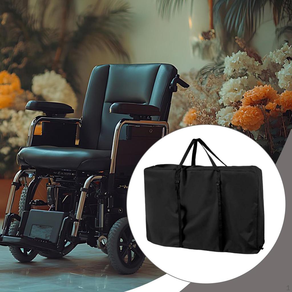 Folding Chair Bag, Sturdy Storage Cover Made of Oxford Material with Zipper for Camping, Gardening