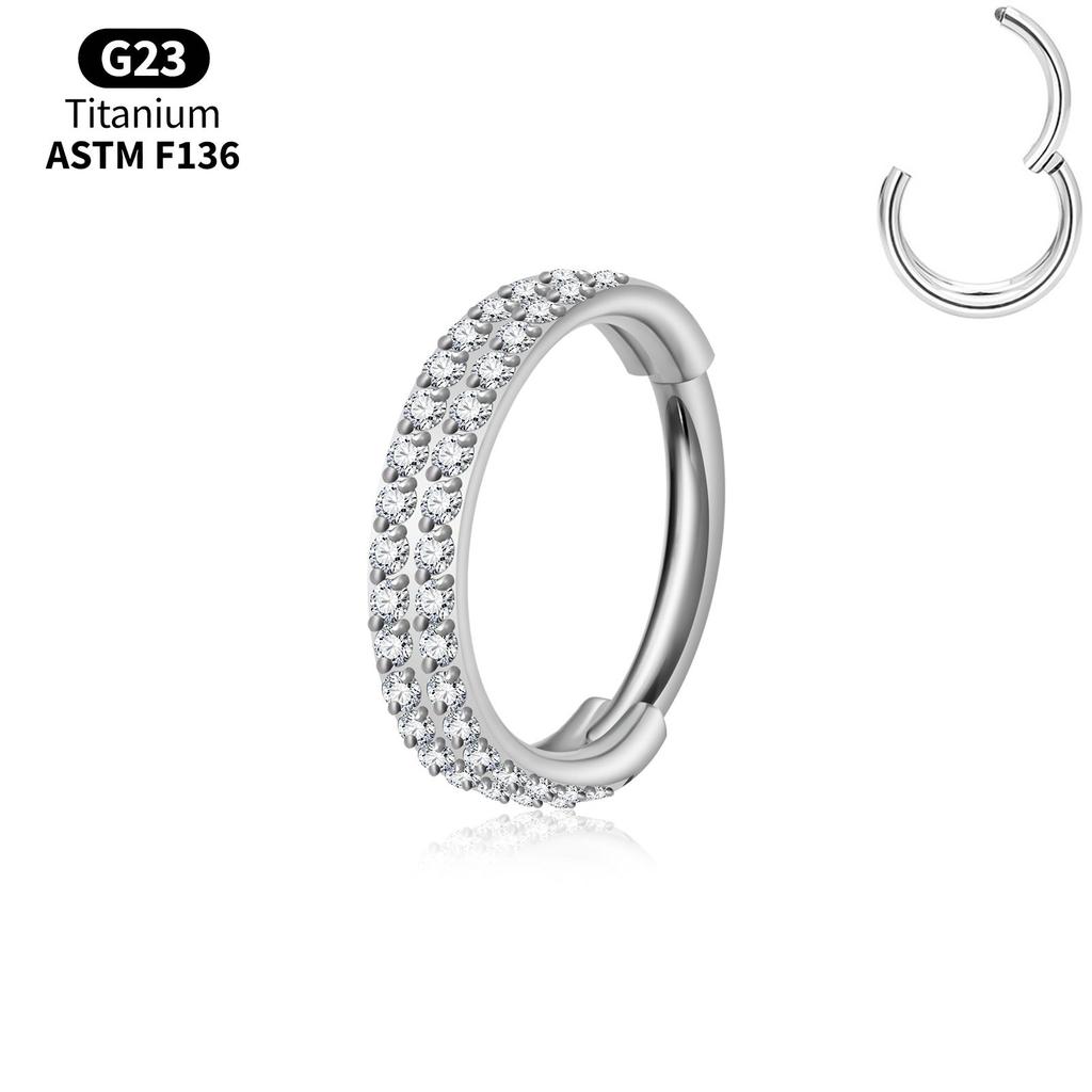 Набор титановых колец-кликеров для пирсинга уха (Helix, Tragus, Septum, Conch), вертикального пирсинга, носа, губ, сегментные кольца с шарниром, украшения для тела