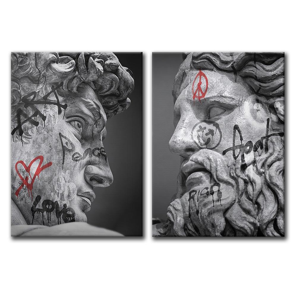 Скульптура Давида, картина маслом, художественные плакаты и гравюра, мотивация, современное украшение для дома и гостиной