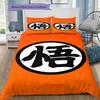 Dragon Ball Z Logo Pattern Bedding Quilt Set Quilt Cover Pillowcase Home Birthday Gift(1 * duvet cover + 2 * pillowcase, without core)