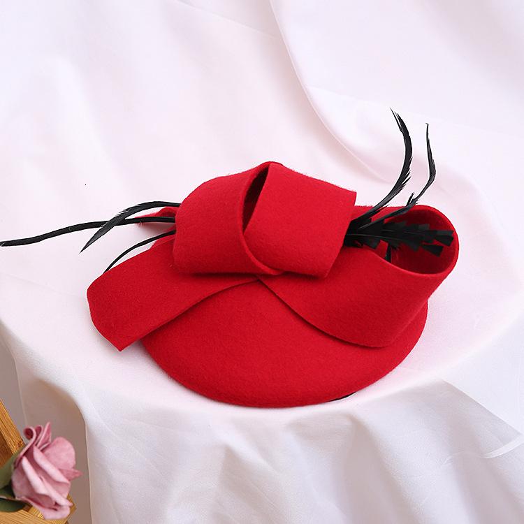 Свадебная женская шляпа, шляпа-таблетка с перьями, 100% австралийская шерсть, фетровые церковные шляпы, Коктейльная банкетная шляпа-федора, шляпа-федора