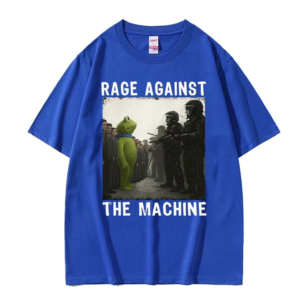 Rage Against The Machine Frog Protest Funny T Shirt Unisex Fashion Trend Oversized Summer Men High Quality 100 Cotton Tshirt