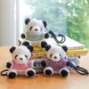 Colorful Panda Plush Keychain With Pp Cotton Filling For Girls And Kids