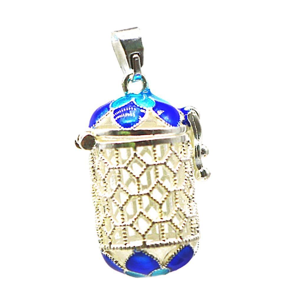 Hollow Out Enamel Locket Perfume Oil Diffuser Pendant for Necklace Keyring 5