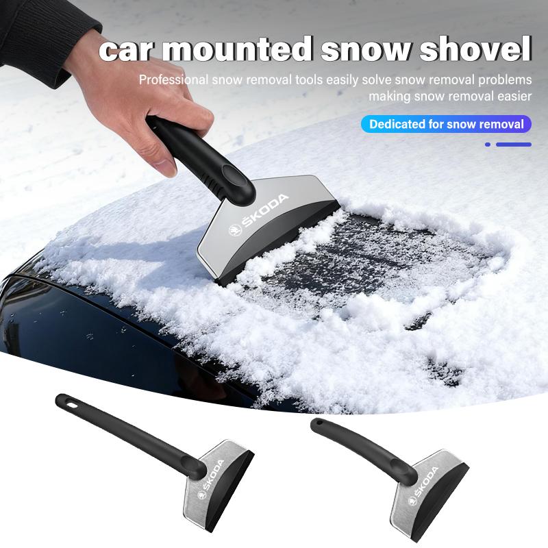 PBMN1 Car Snow Brush Cleaning Shovel Glass Ice Scrapers Tool Accessories For Skoda Kodiaq Octavia 2 3 Rapid Karoq Fabia Kamiq Superb