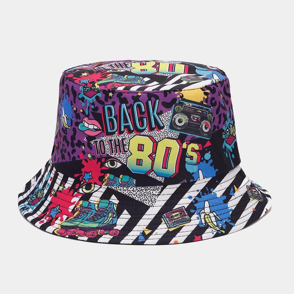 2027 NEW KJ Custom Printing Reversible Wide Brim Bucket Hat Unisex All Over Print Polyester Bucket Hat With Private Brand Label