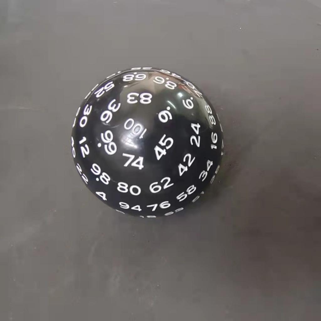 100 Sides Polyhedral Dice D100 Acrylic Dices for Table Board Role Playing Game Bar Pub Club Party