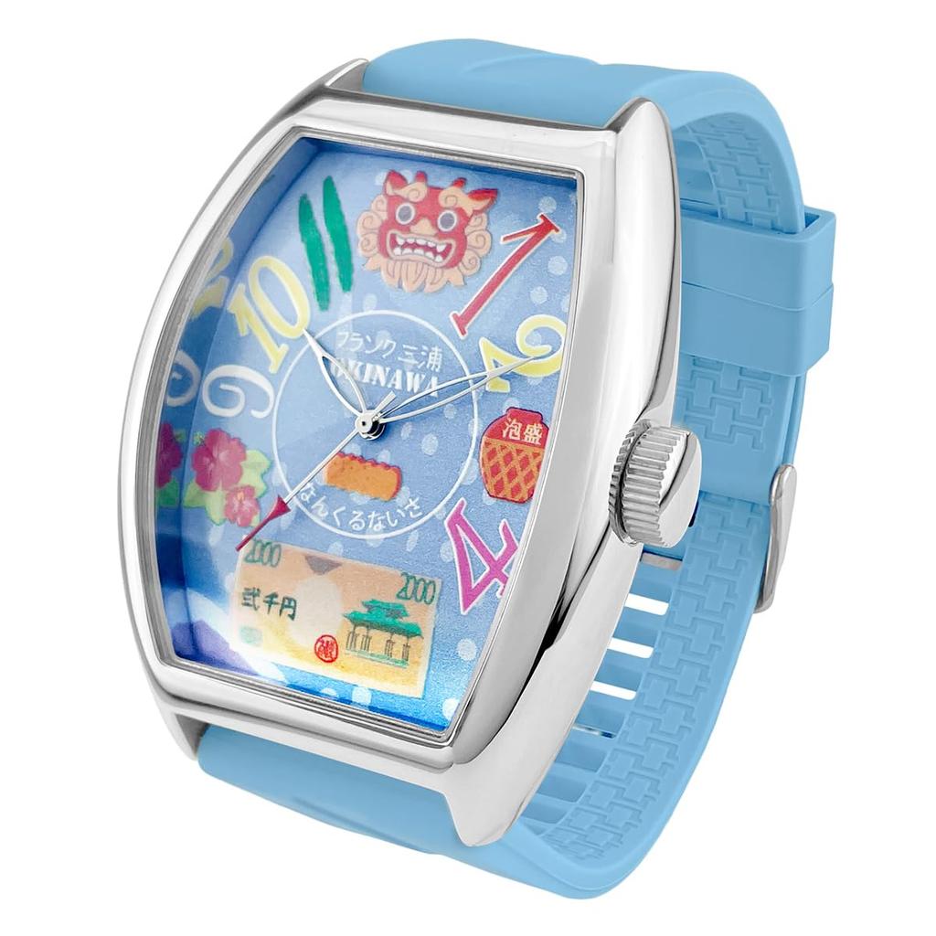 frank miura Смотреть местную модель Shisa Prefecture Blue Light Blue Men's (Окинава)